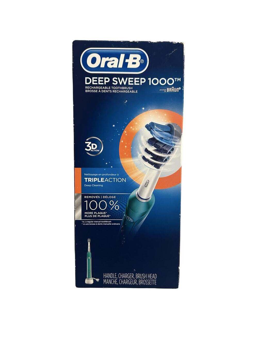 Oral-B Deep Sweep 1000 Rechargeable Electric Toothbrush 3D Action Braun